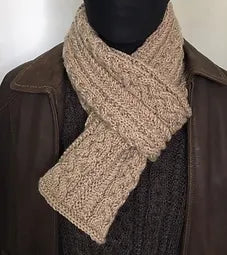 Cygnet Aran - Cabled Scarf (CY1450) [Free Download]