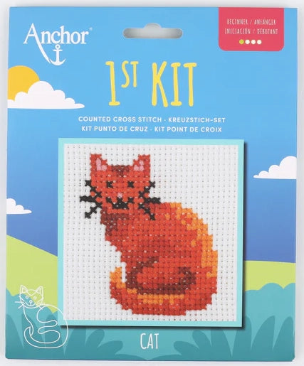 Anchor 1st Kit - Cat (Counted Cross Stitch Kit)