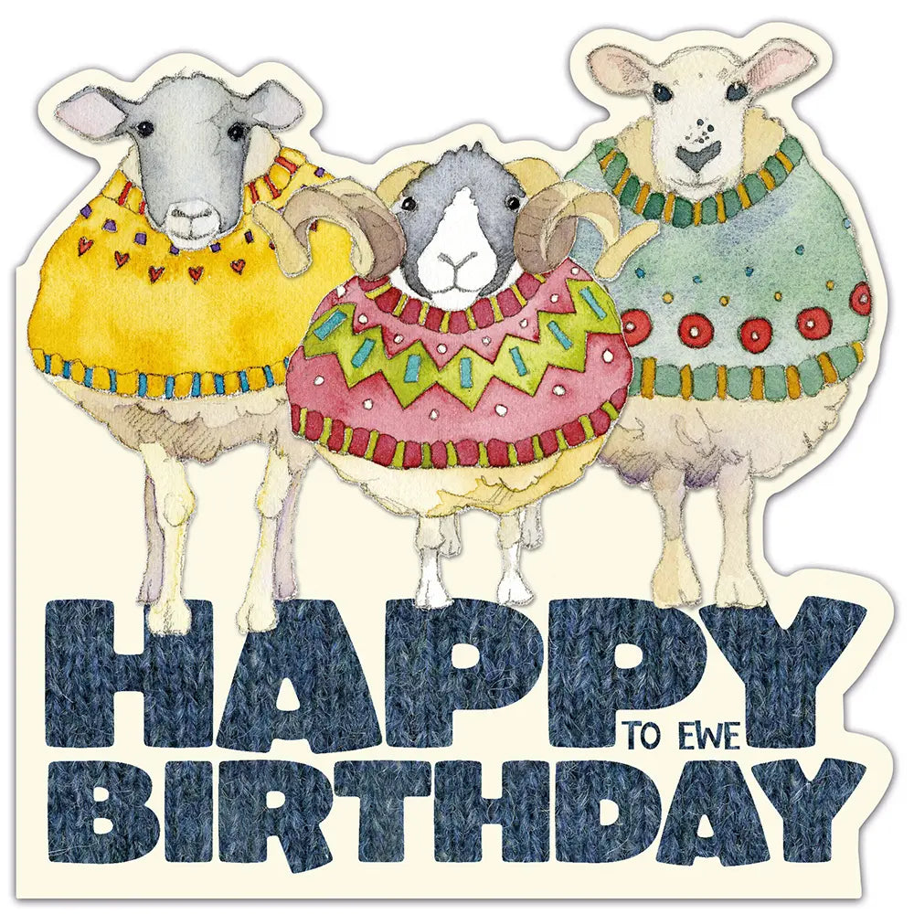 Emma Ball - Greetings Card - Three Sheep in Sweaters