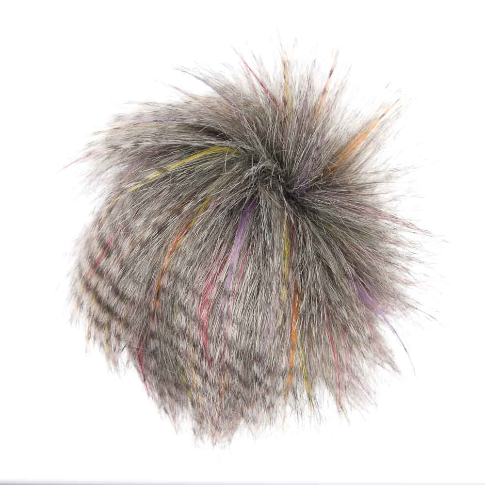 Rainbow PomPoms Faux Fur Pompom