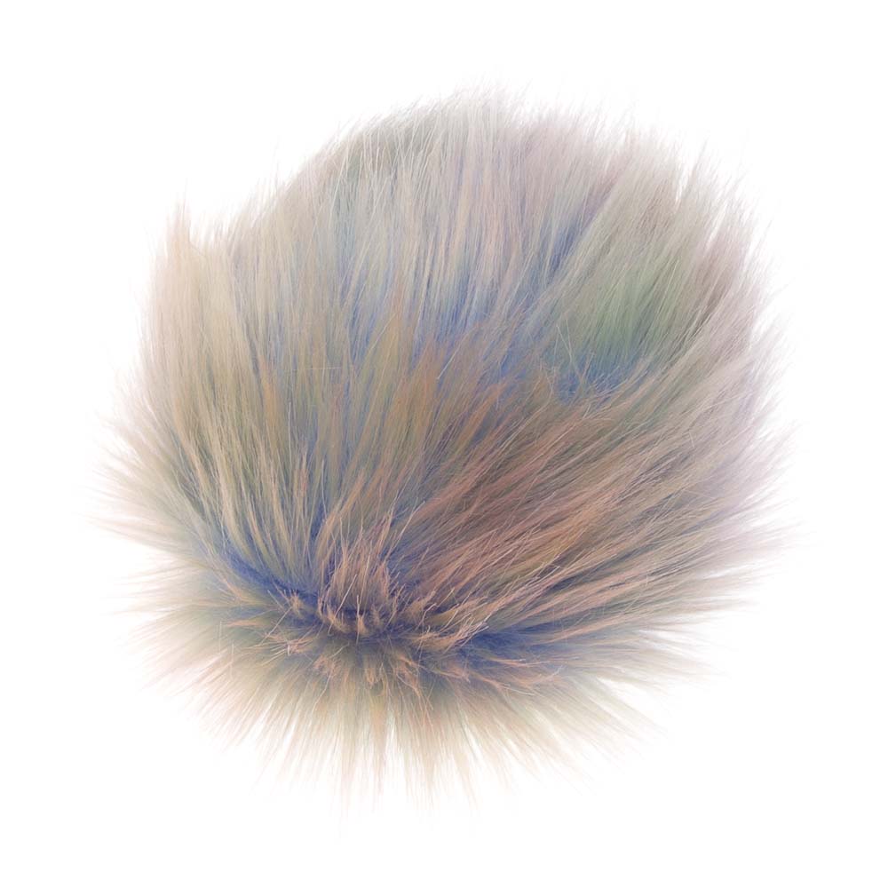 Rainbow PomPoms Faux Fur Pompom