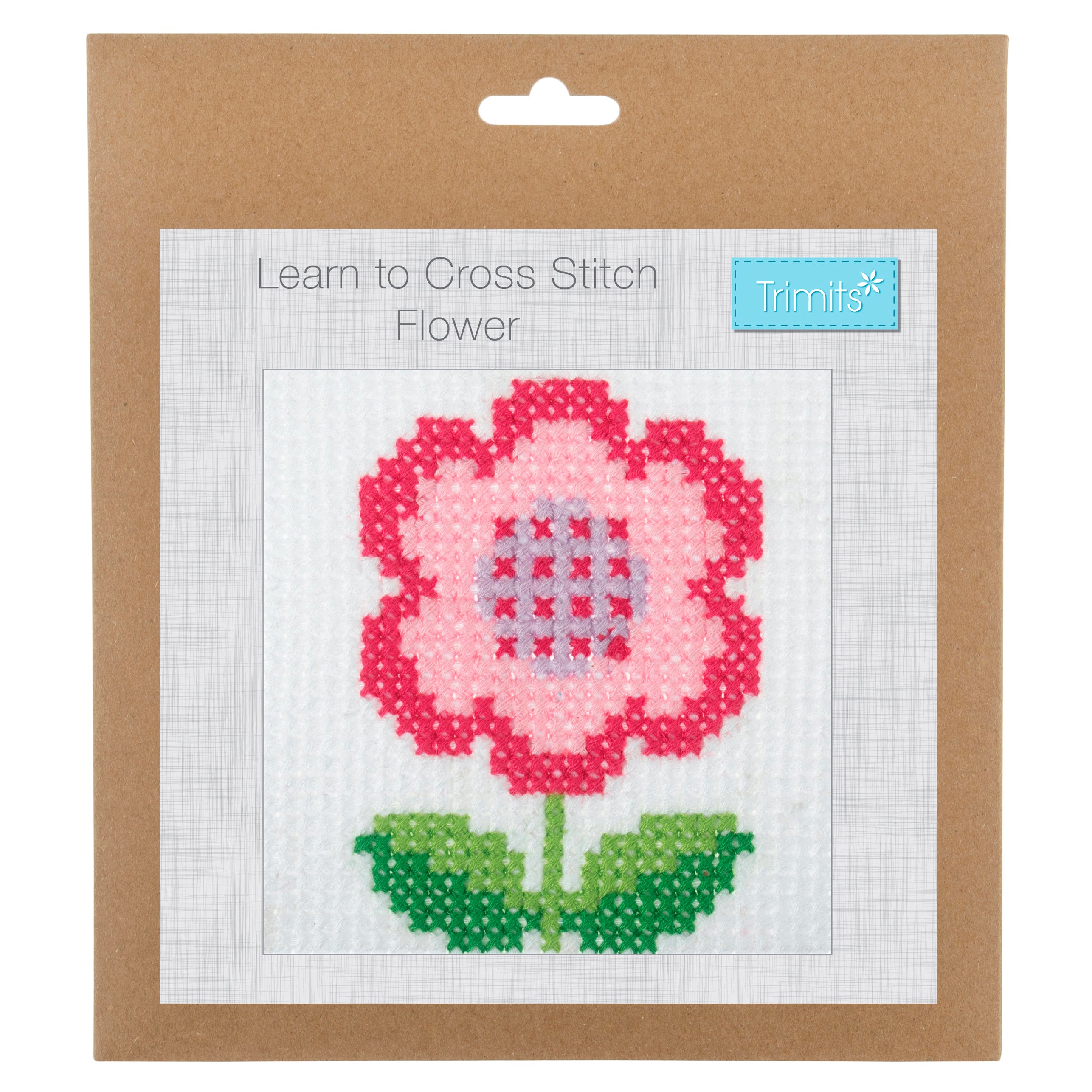 Trimits Learn to Cross Stitch Kit - Flower