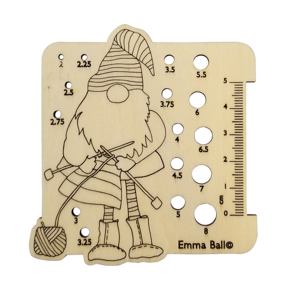 Emma Ball - Wooden Needle Gauge - Crafting Gnomes