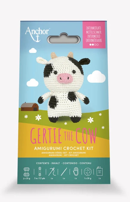 Anchor Mini Amigurumi Crochet Kit - Gertie the Cow