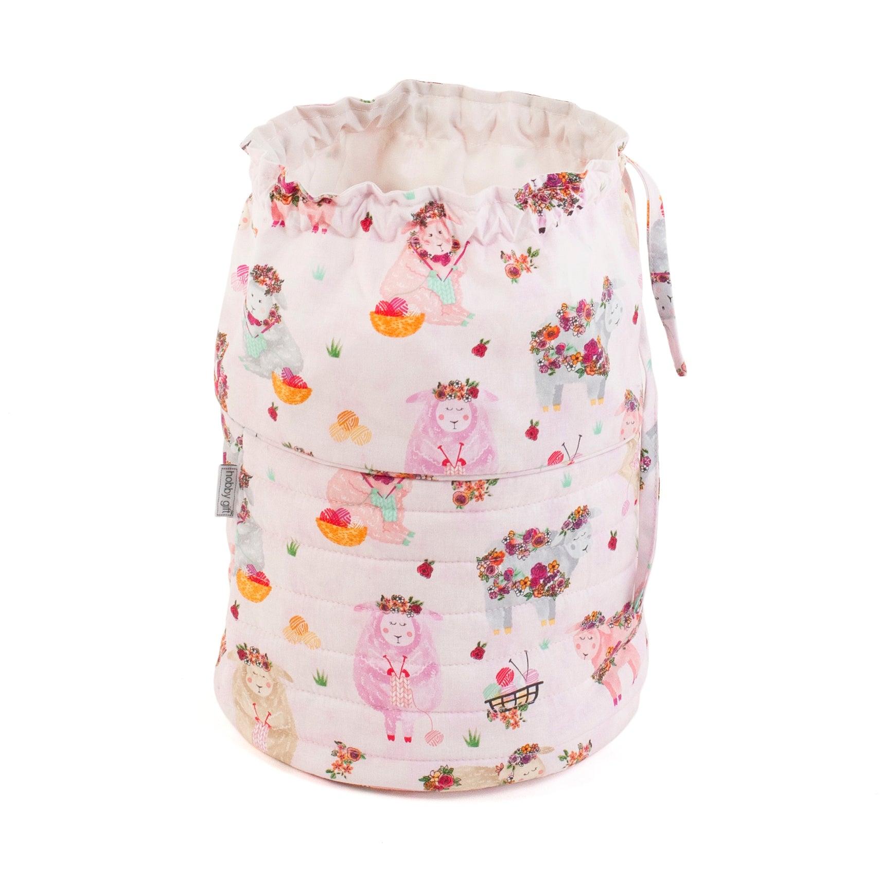 Hobby Gift Drawstring Craft Bag - Knitty Sheep