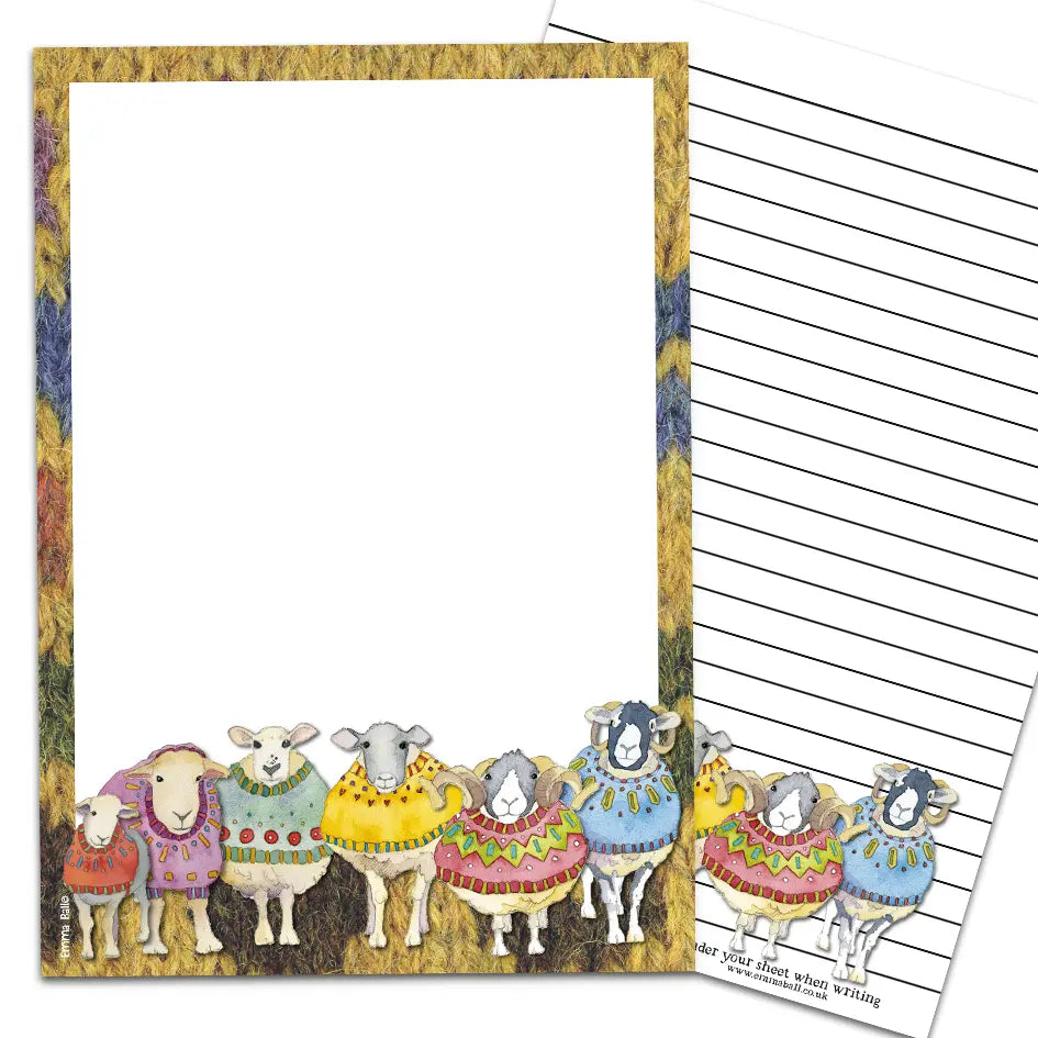 Emma Ball - A5 Writing Pad - Sheep in Sweaters