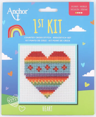 Anchor 1st Kit - Heart (Counted Cross Stitch Kit)