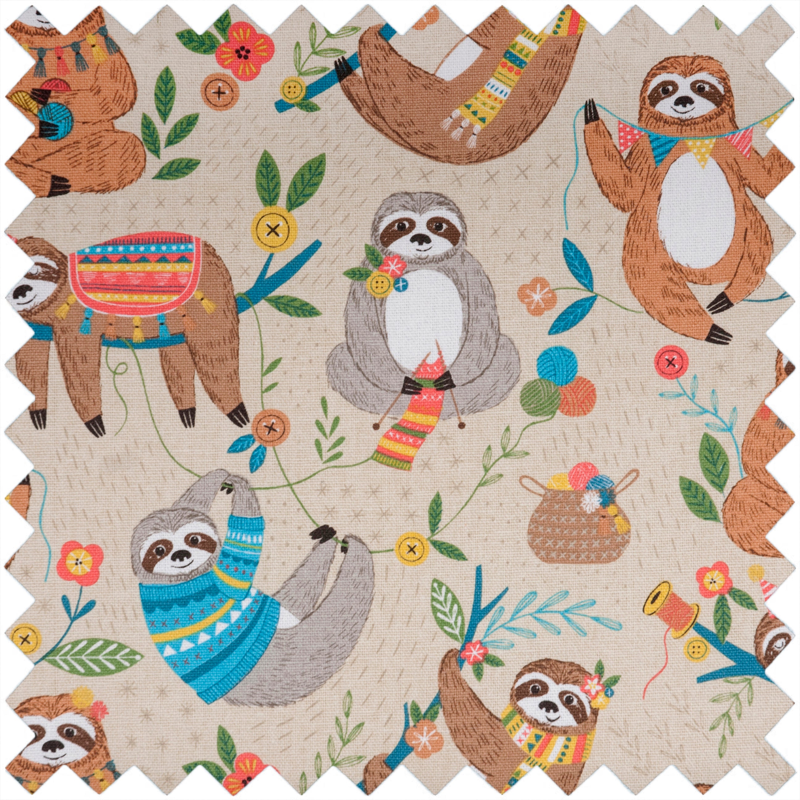Trimits Quilter's 4-in-1 A4 Multi-Mat in Sloth Print (30cm x 24cm)