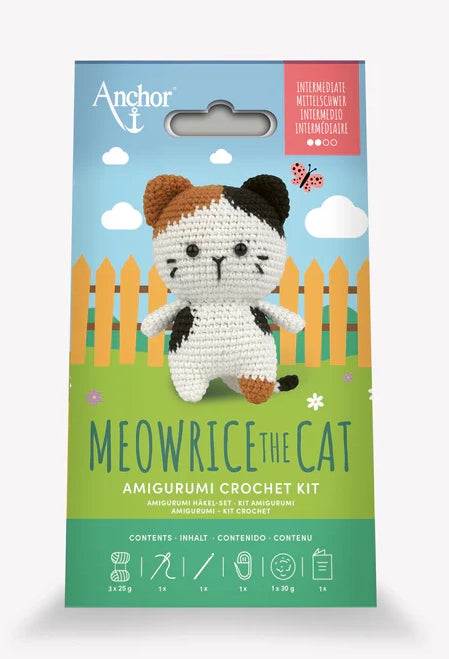 Anchor Mini Amigurumi Crochet Kit - Meowrice the Cat