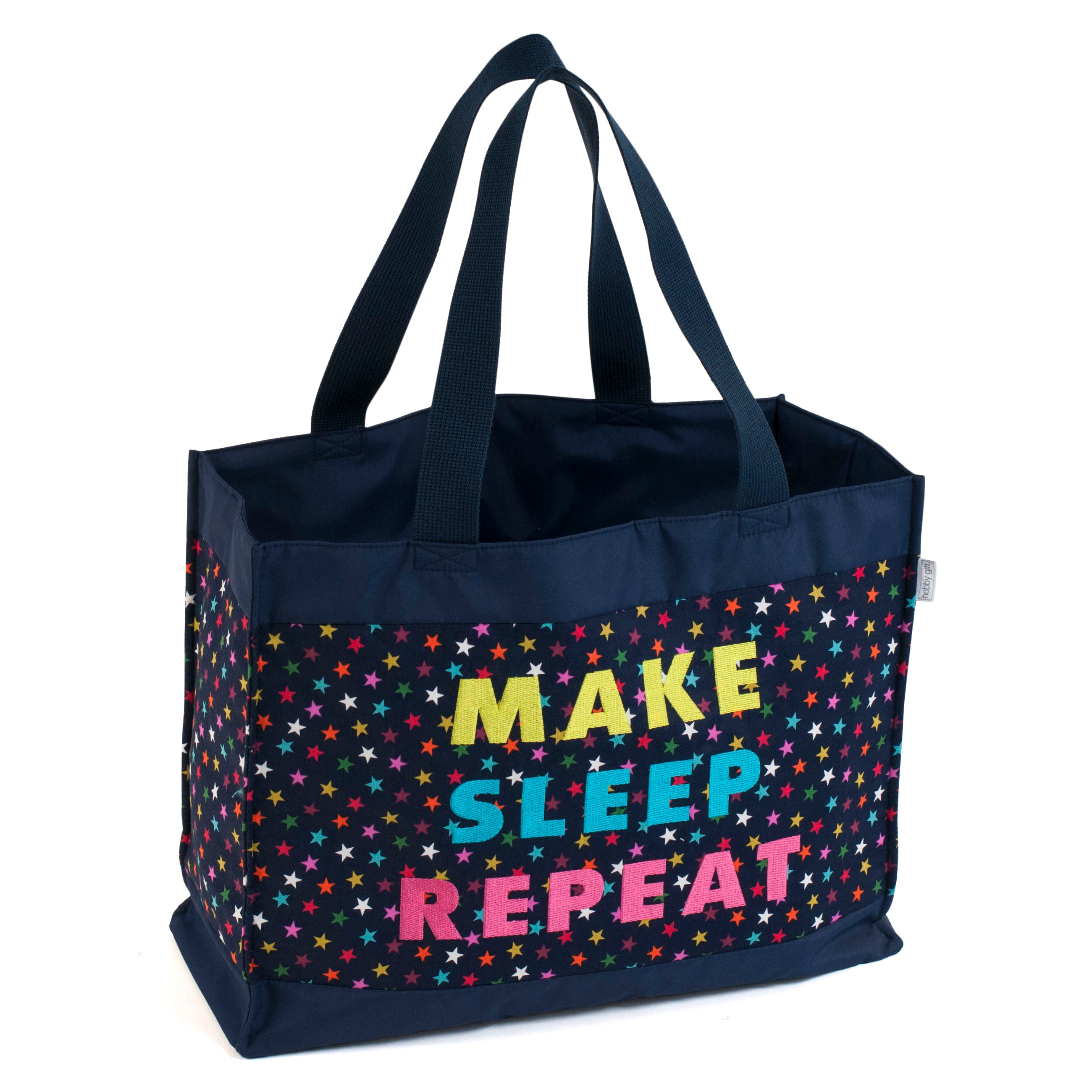 Hobby Gift Craft Tote - Embroidered Navy Stars