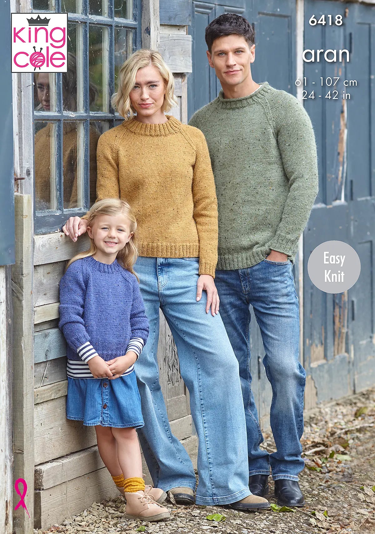 King Cole Homespun Aran - Family Sweaters (6418)