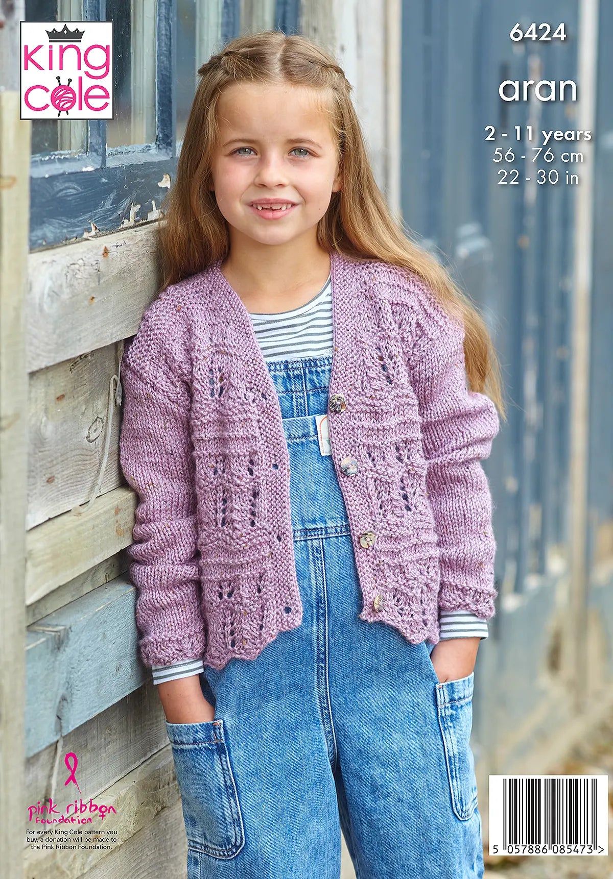 King Cole Homespun Aran - Childs' Cardigans (6424)