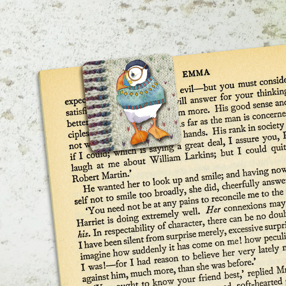 Emma Ball - Magnetic Page Markers - Woolly Puffins