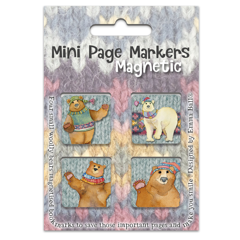 Emma Ball - Magnetic Page Markers - Woolly Bears