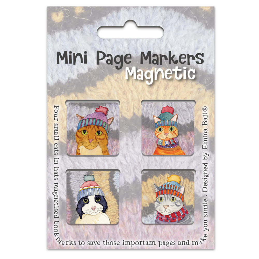 Emma Ball - Magnetic Page Markers - Cats in Hats