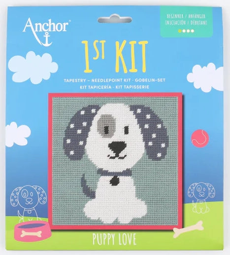 Anchor 1st Kit - Puppy Love (Tapestry Needlepoint Kit)