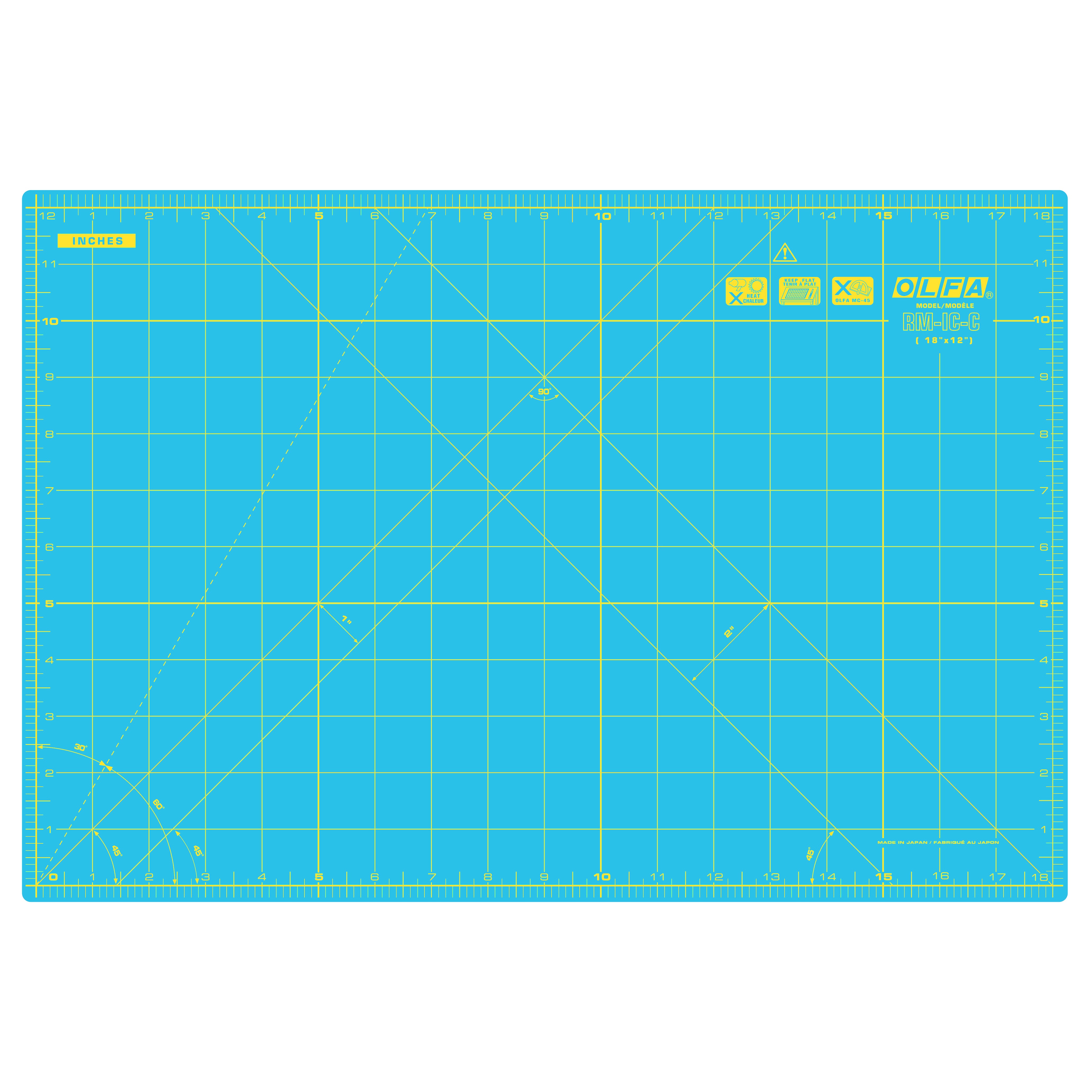 Olfa A3 Cutting Mat - Aqua (47cm x 32cm)
