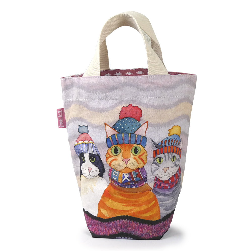 Emma Ball - Small Bucket Bag - Cats in Hats