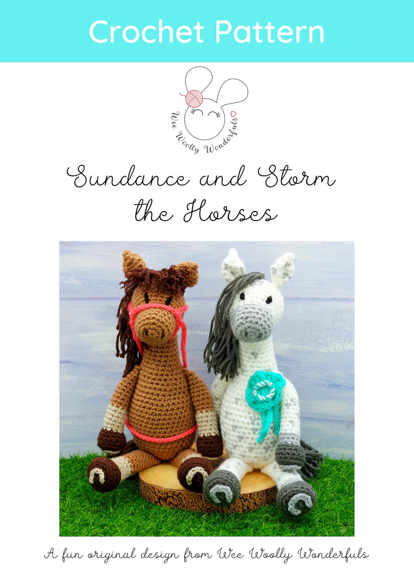 Wee Woolly Wonderfuls Sundance and Storm the Horses in Stylecraft Special Chunky