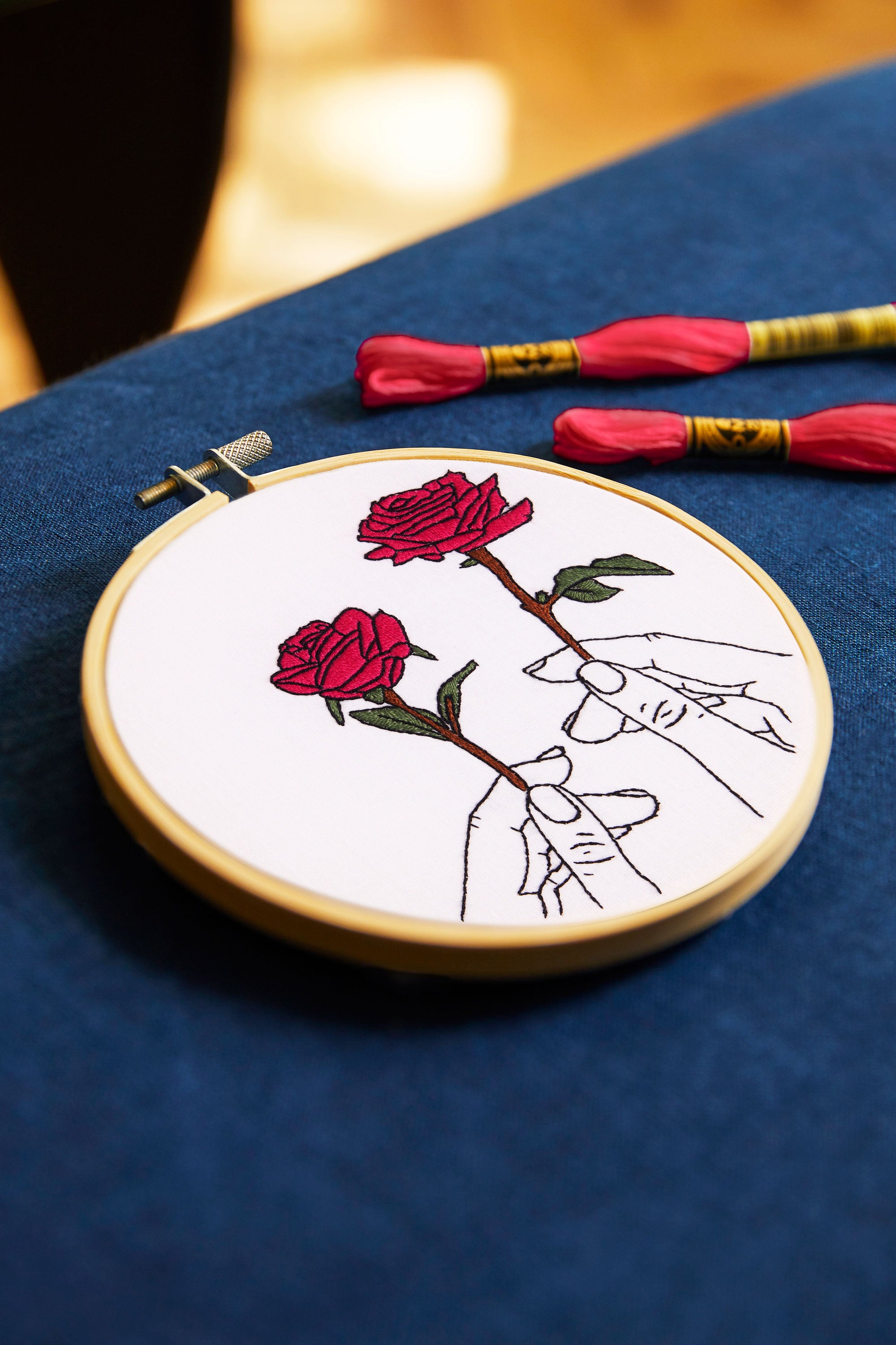 DMC Rose in Hands by Jenni Davis (Embroidery Kit)