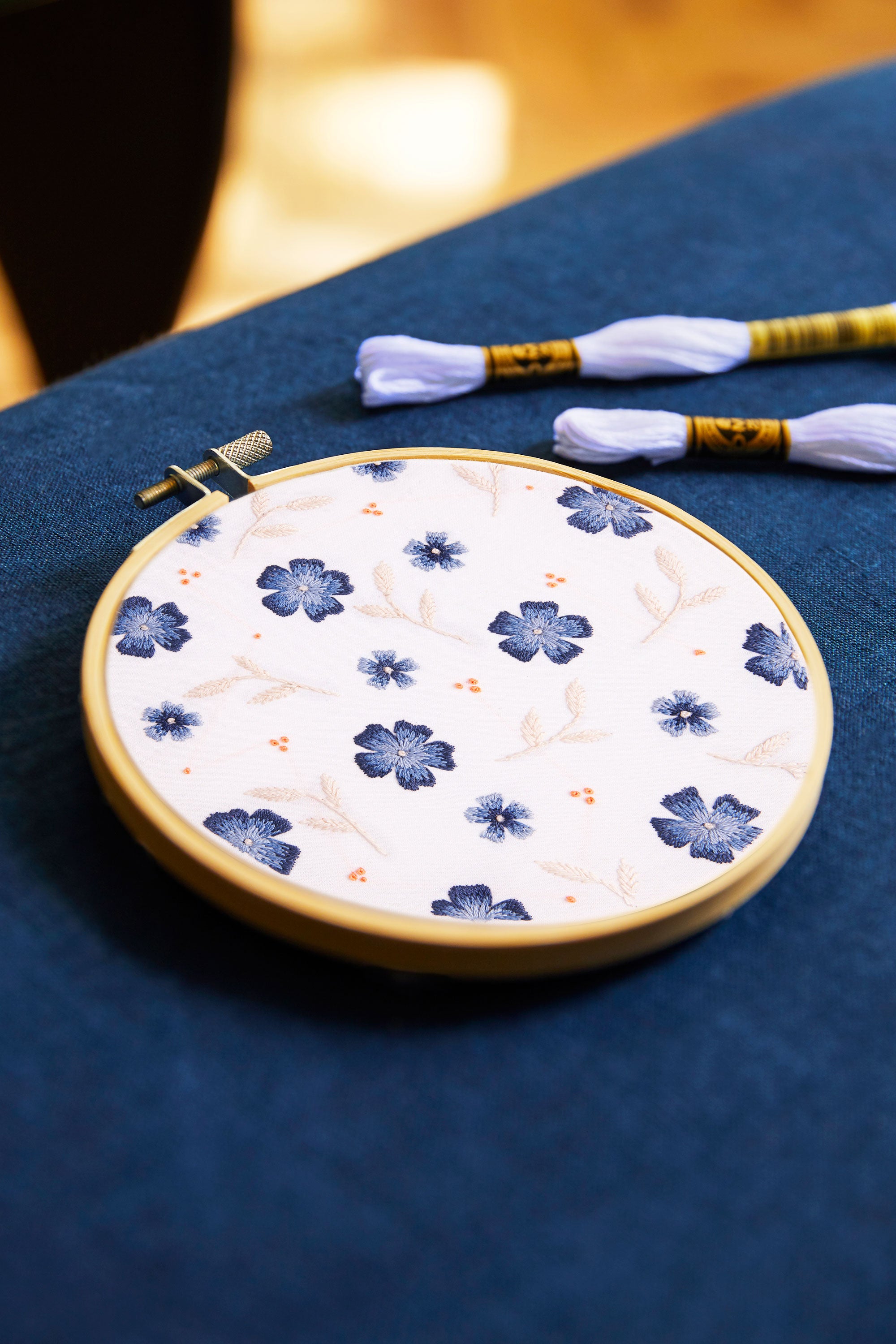 DMC Blue Ditsy Florals by Jenni Davis (Embroidery Kit)