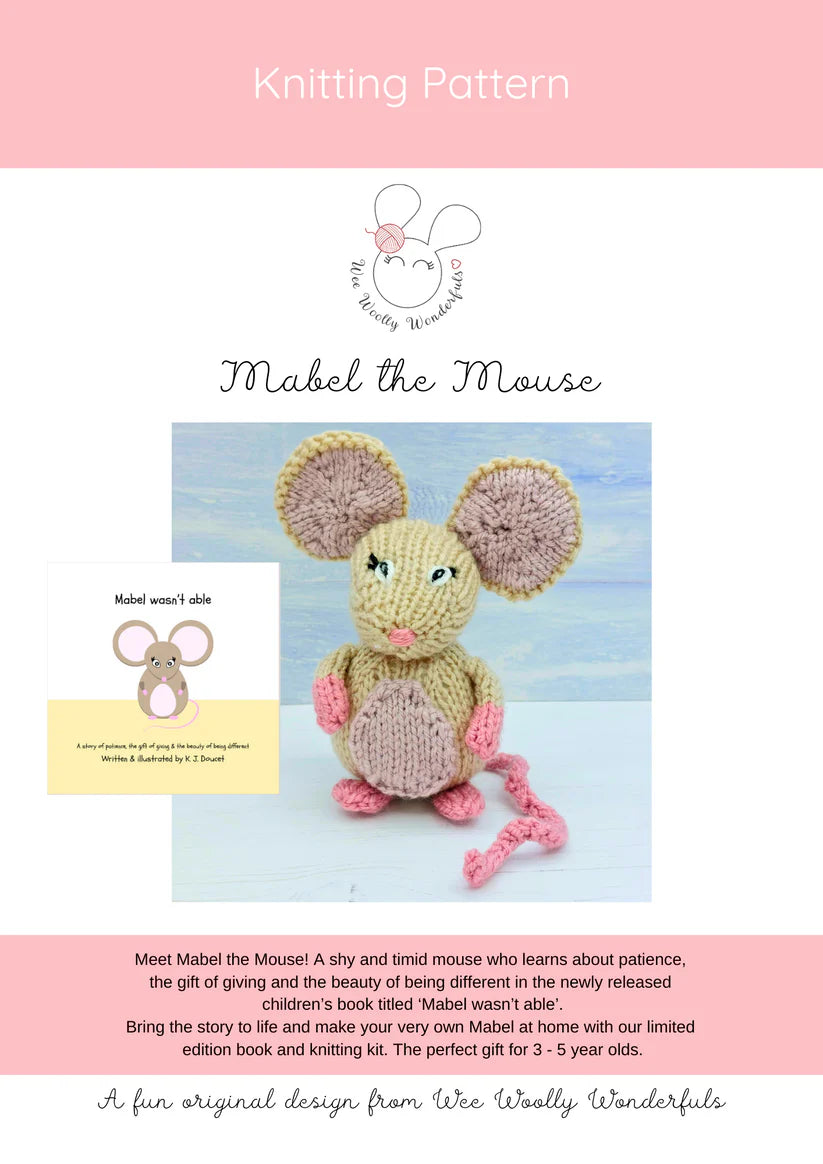Wee Woolly Wonderfuls Mabel the Mouse (Knitting) in Stylecraft Special Aran