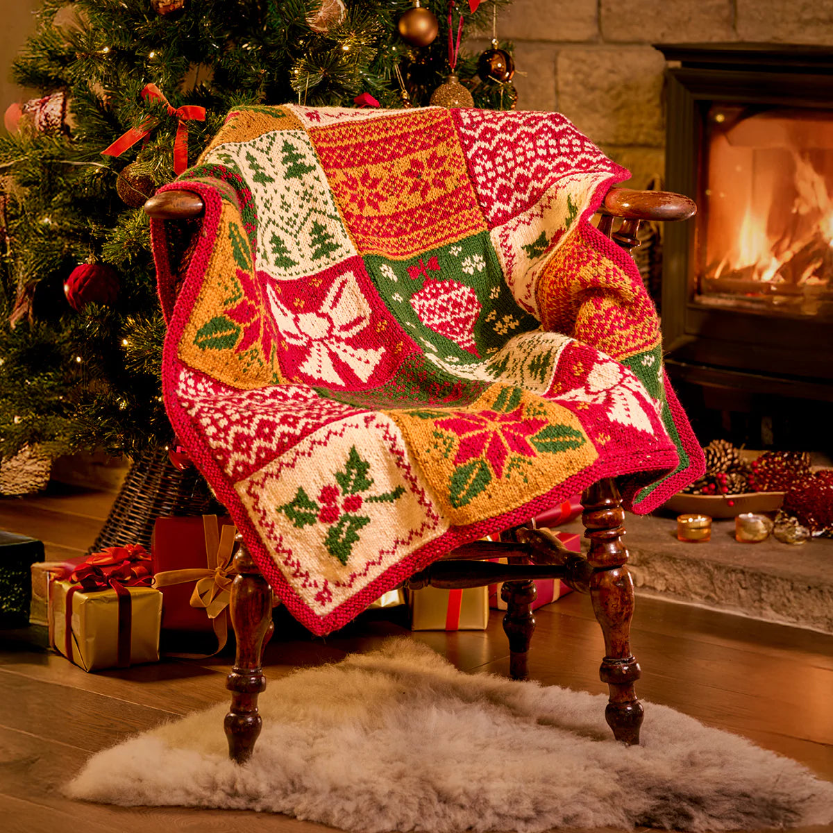 West Yorkshire Spinners ColourLab Aran - Baubles & Bows Blanket KAL Pack