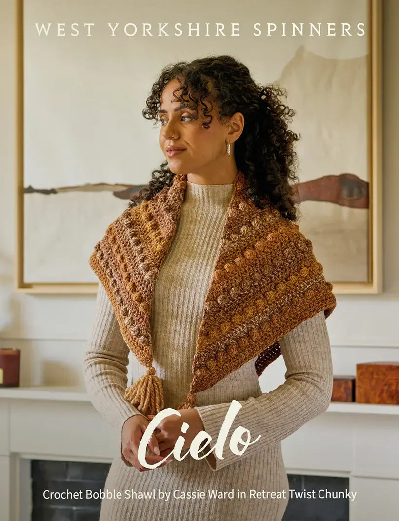 West Yorkshire Spinners Retreat Twist Chunky - Cielo Bobble Shawl