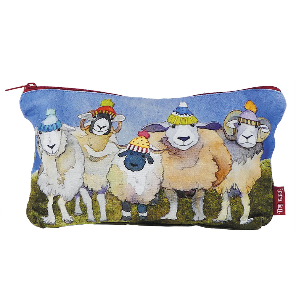 Emma Ball - Zipped Pouches - Happy Sheep