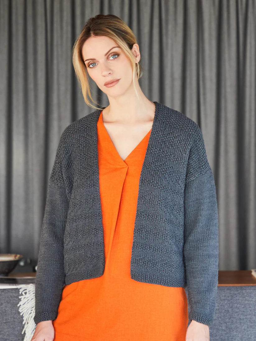 West Yorkshire Spinners ColourLab Aran - Anni Textured Throw-On Cardigan