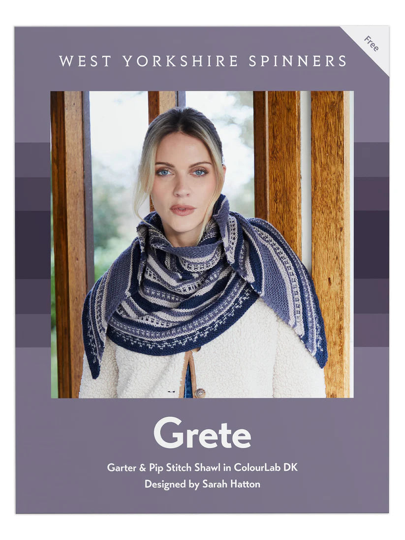 West Yorkshire Spinners ColourLab DK - Grete Garter & Pip Stitch Shawl