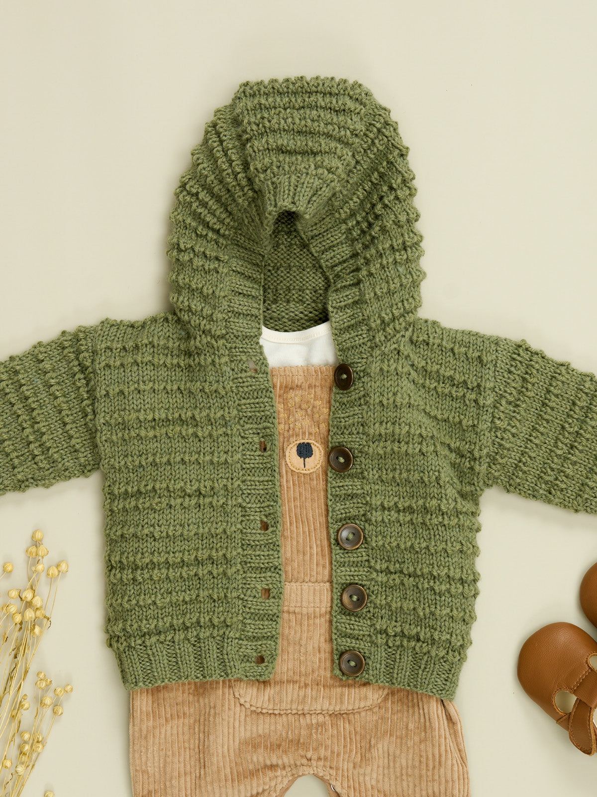 West Yorkshire Spinners Bo Peep Luxury Baby DK - Charlie Textured Hoody & Cardigan