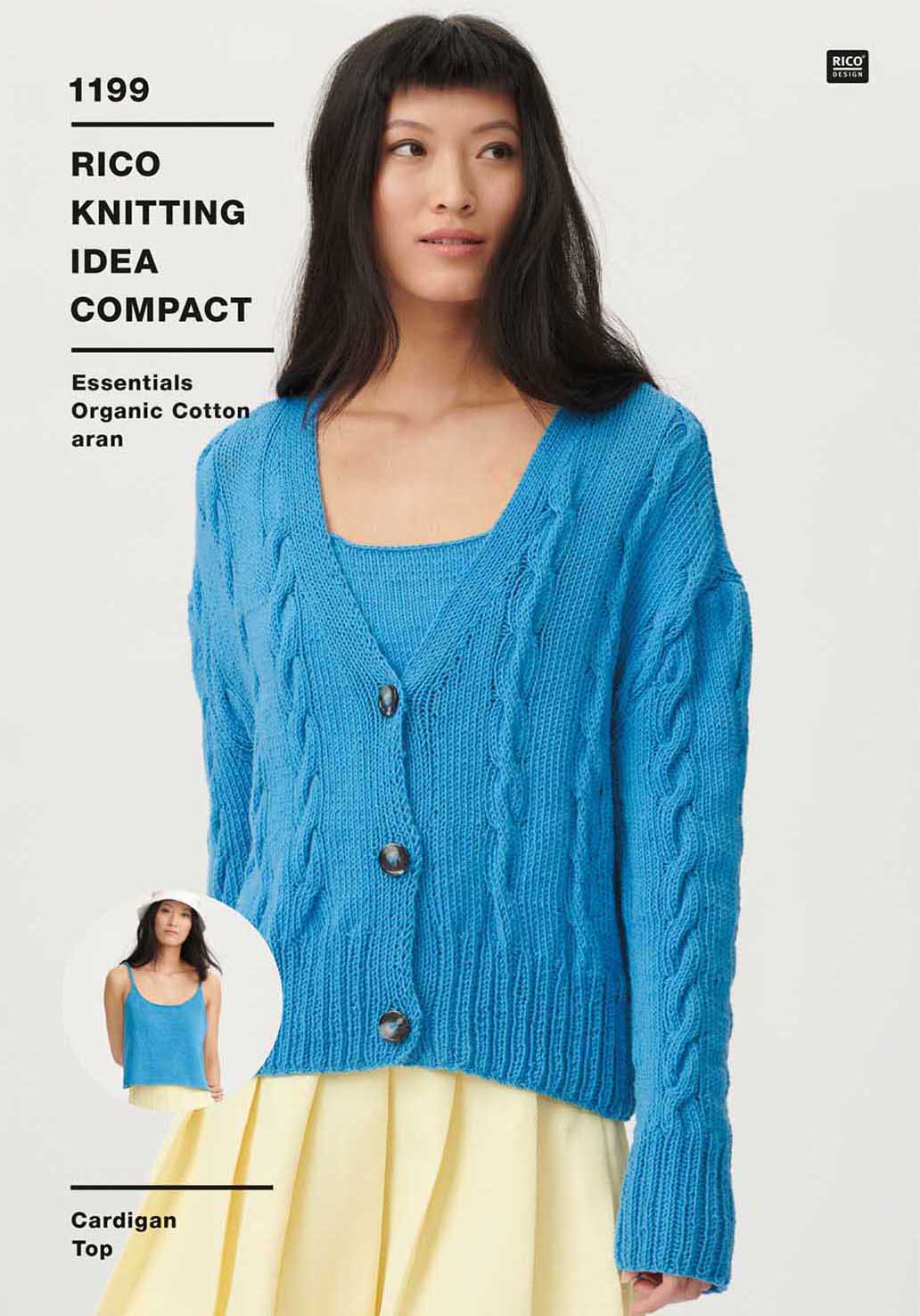 Rico Design Patterns Rico Design Essentials Organic Cotton Aran - Cardigan & Top (1199) 4065166016711