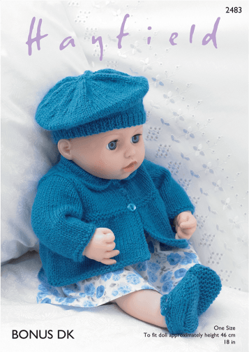 Hayfield Patterns Hayfield Bonus DK - Baby Doll's Jacket, Beret, Shoes and Pants (2483) 5024723924837