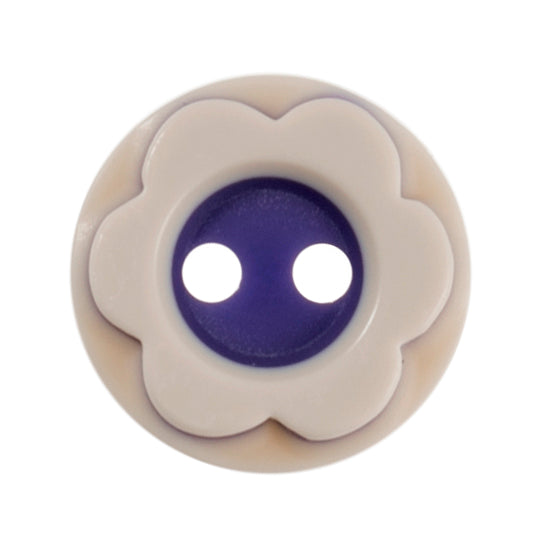 Round Flower Button - 12mm