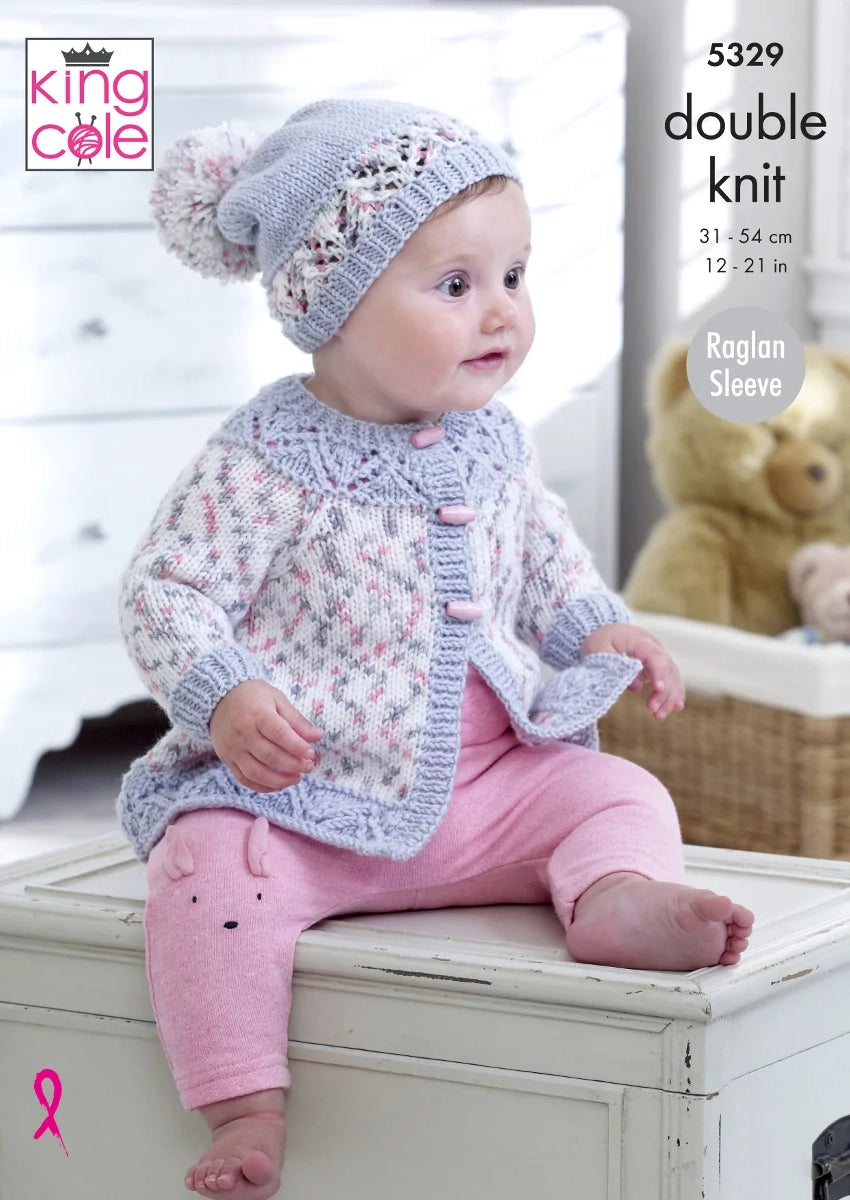 King Cole Cherish Dash & Cherished DK - Dress, Coat, Cardigan & Hat (5329)