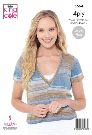King Cole Patterns King Cole Summer 4 Ply - Tops (5664) 5057886018648
