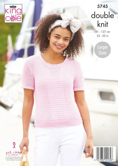 King Cole Patterns King Cole Cottonsmooth DK - Cardigan and Top (5745) 5057886024328
