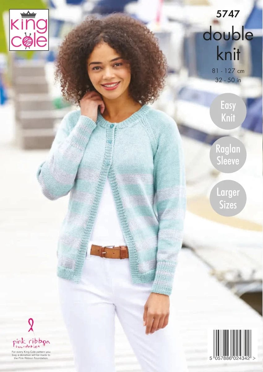 King Cole Patterns King Cole Cottonsmooth DK - Sweater and Cardigan (5747) 5057886024342