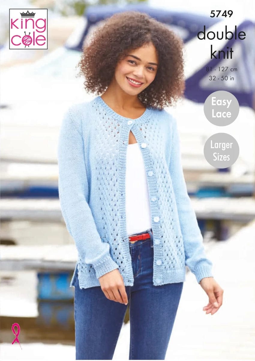 King Cole Patterns King Cole Cottonsmooth DK - Sweater and Cardigan (5749) 5057886024366