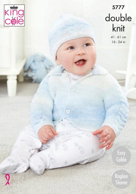 King Cole Patterns King Cole Baby Pure DK - Cardigans and Hat (5777) 5057886024854