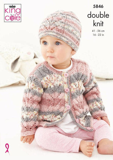 King Cole Patterns King Cole Drifter Baby DK - Sweater, Cardigan and Hats (5846) 5057886026896
