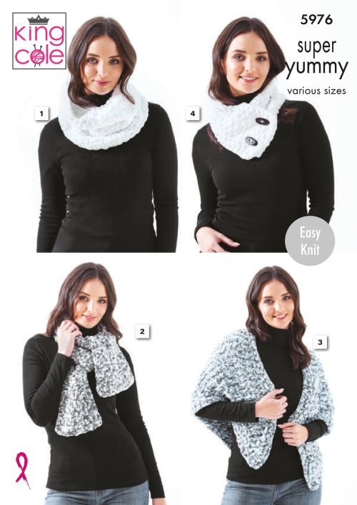 King Cole Super Yummy - Cowl & Scarves (5976)