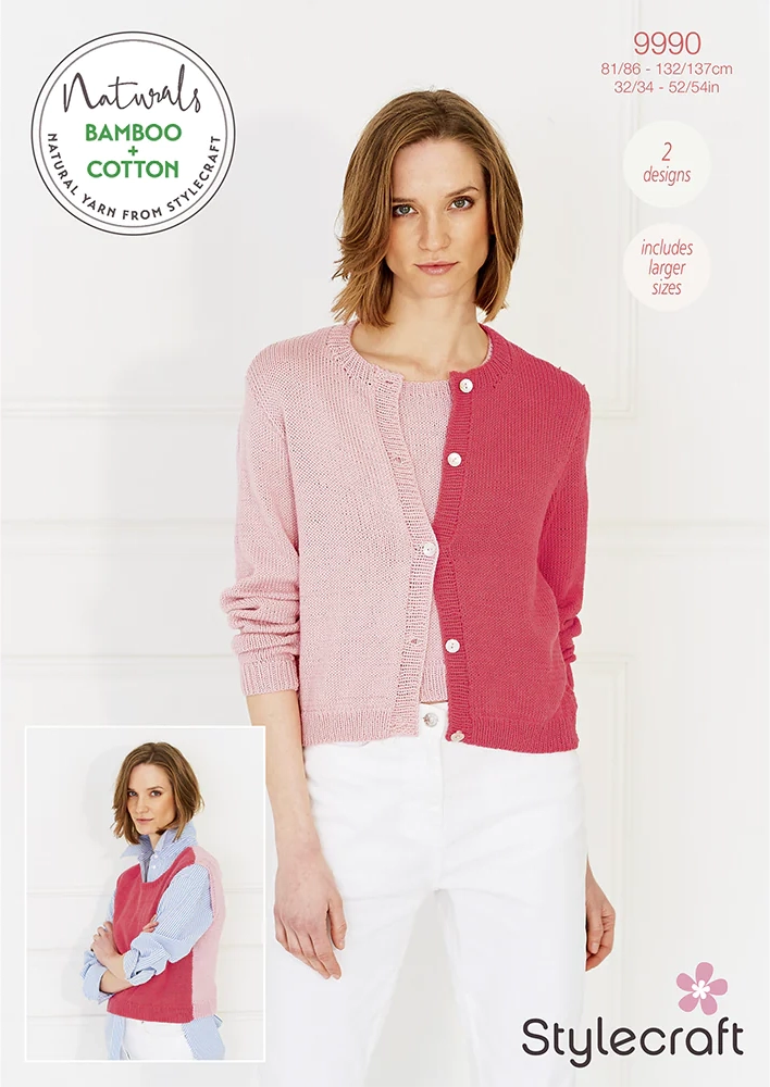 Stylecraft Naturals Bamboo+Cotton - Cardigan & Top (9990)