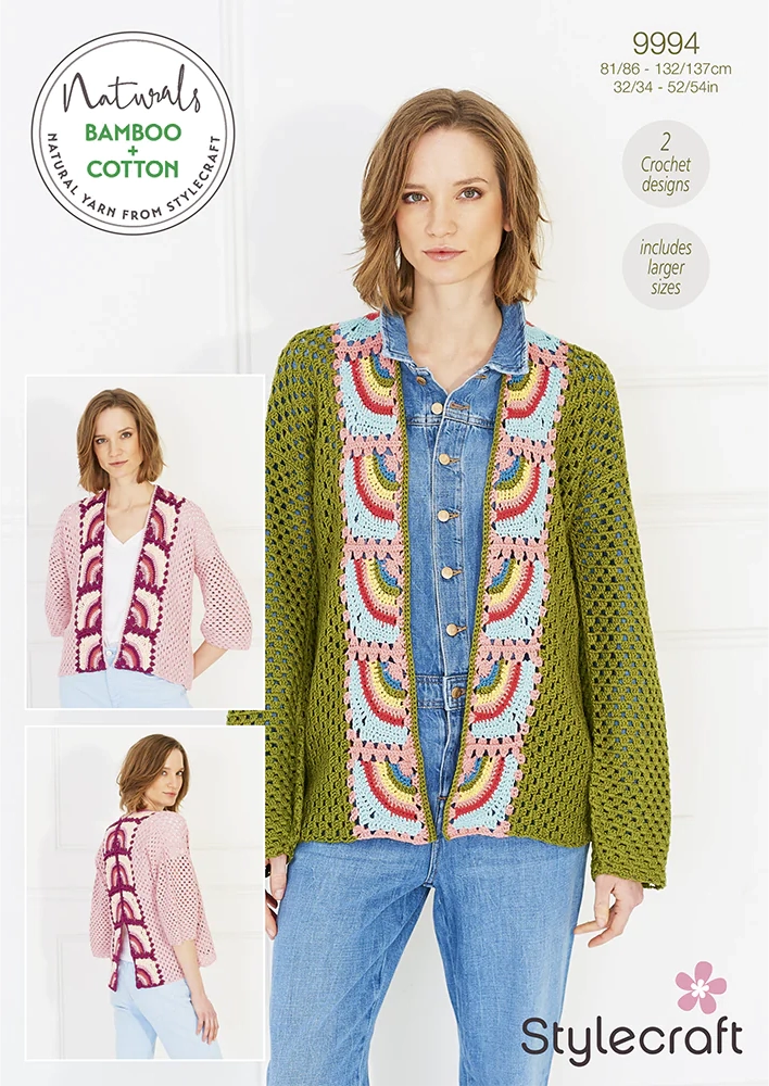 Stylecraft Naturals Bamboo+Cotton - Crochet Jackets (9994)
