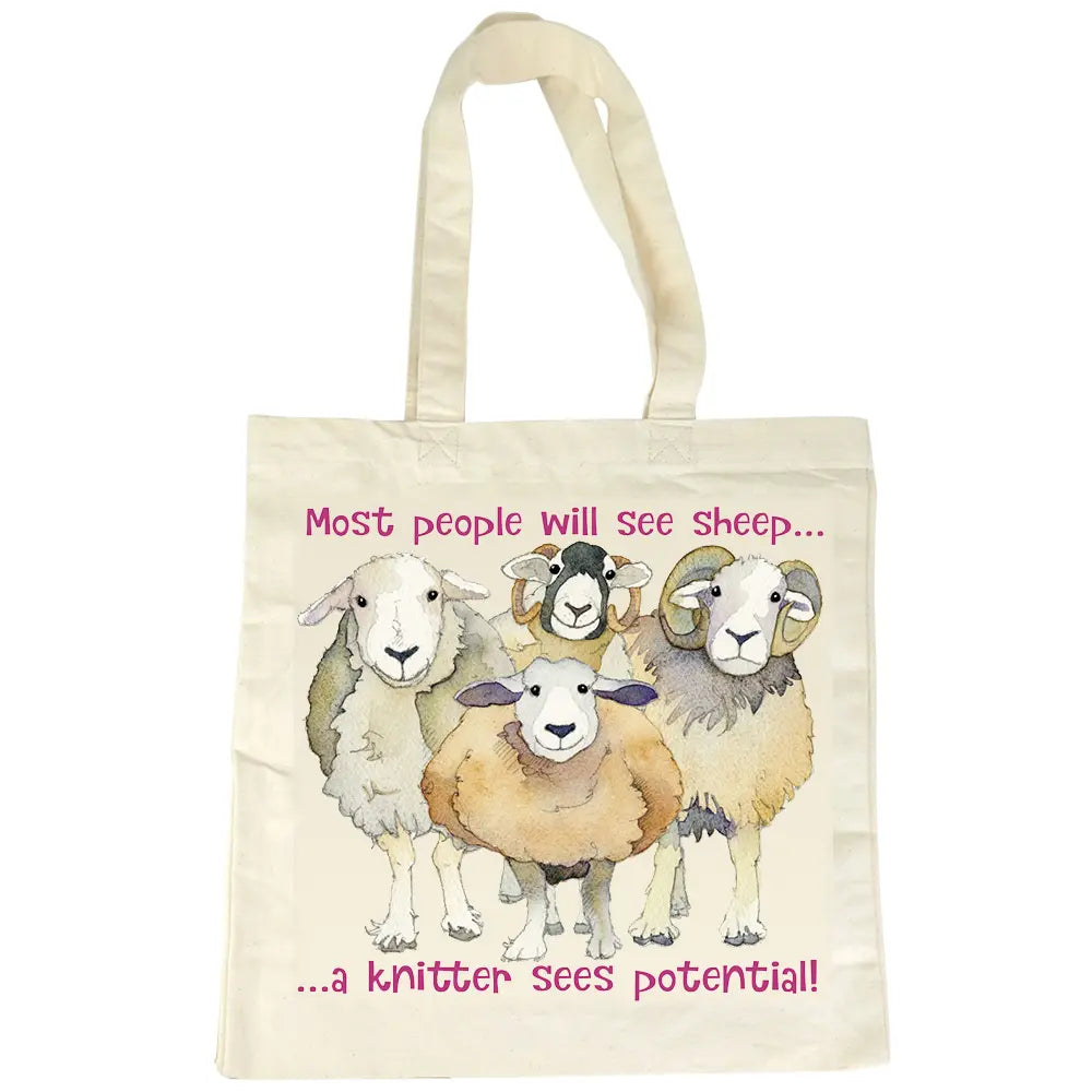 Emma Ball - Cotton Canvas Bag - Sheep Potential