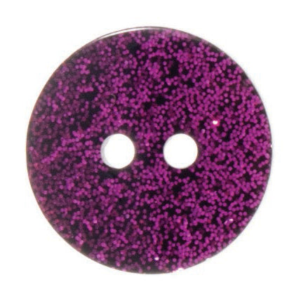 Shiny Glitter Round Button - 18mm