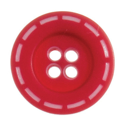 Stitch Design Round Button - 18mm