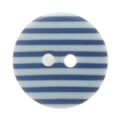 Round 2-Tone Striped Button - 18mm
