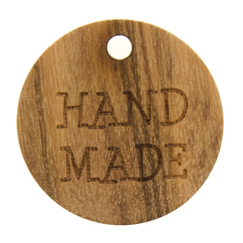 Round "Hand Made" Tag - 18mm